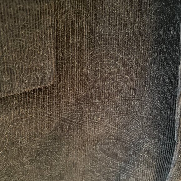 Men's Villini Jacket by S&K Famous Brands Size 44L Black Corduroy Paisley - Picture 8 of 9